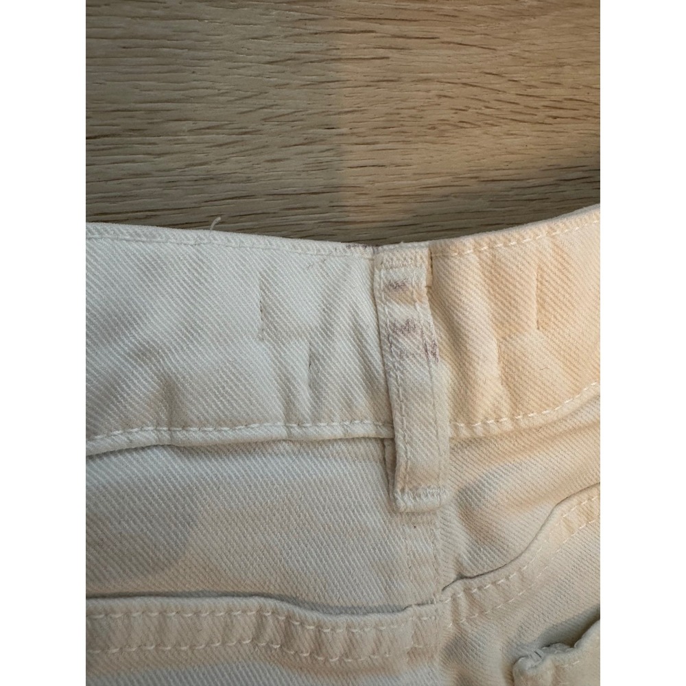 Contemporaine par Simons Organic Cotton Denim Jorts Shorts Cream White Size 0 - Picture 5 of 10